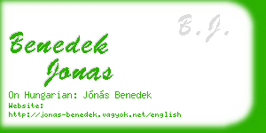 benedek jonas business card